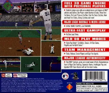 MLB 98 (US) box cover back